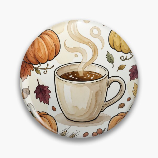 Item preview, Cozy Autumn Coffee Watercolor designed and sold by DIUMERI.