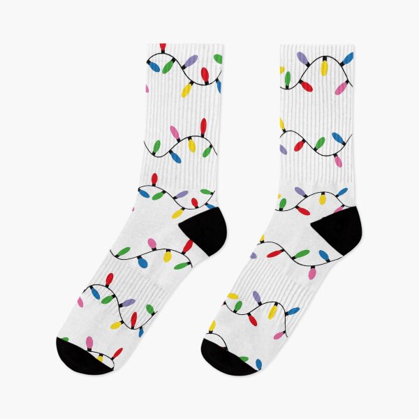 Item preview, Christmas design with colored light bulbs designed and sold by Sock Garden.