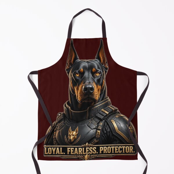 Item preview, Protector leal e intrépido: Arte de un perro dóberman acorazado designed and sold by RobertArt08.