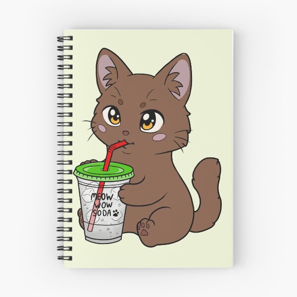 Item preview, Fluffy Chocolate Cat Clear Soda designed and sold by WindyFizz.