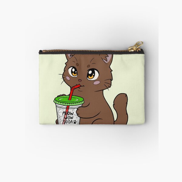 Item preview, Fluffy Chocolate Cat Clear Soda designed and sold by WindyFizz.