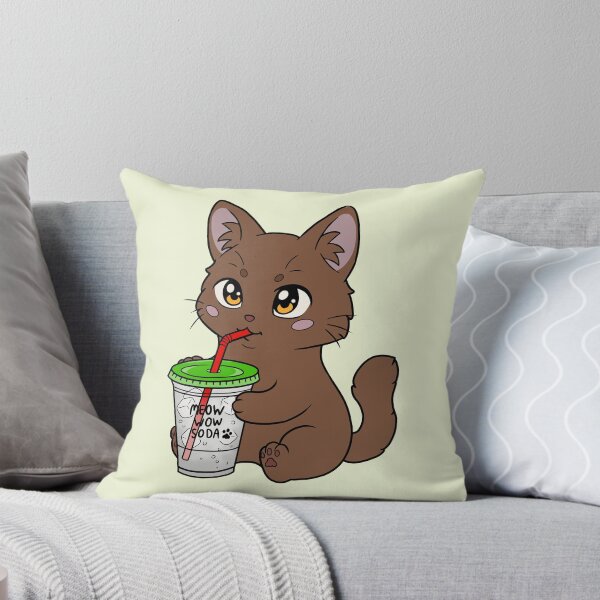Item preview, Fluffy Chocolate Cat Clear Soda designed and sold by WindyFizz.
