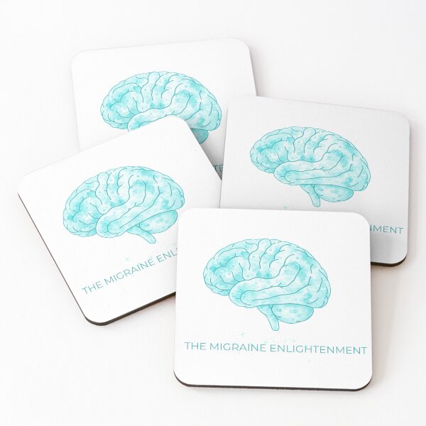 Item preview, The Migraine Enlightenment (teal blue brain art) designed and sold by The Migraine Enlightenment.