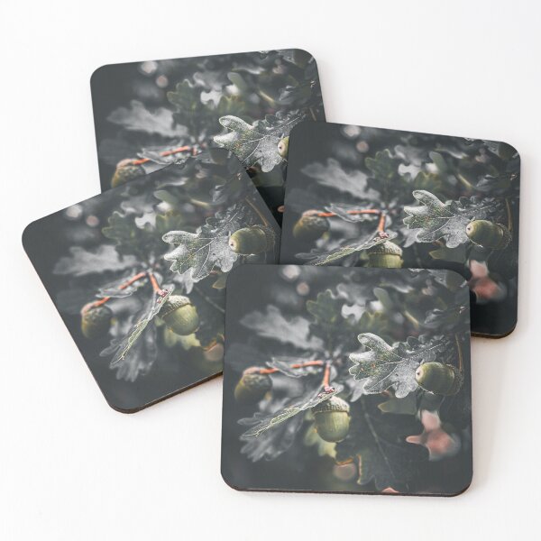 Item preview, Oak Branch Acorns Moody Autumn Nature Photography designed and sold by BetweenForms.