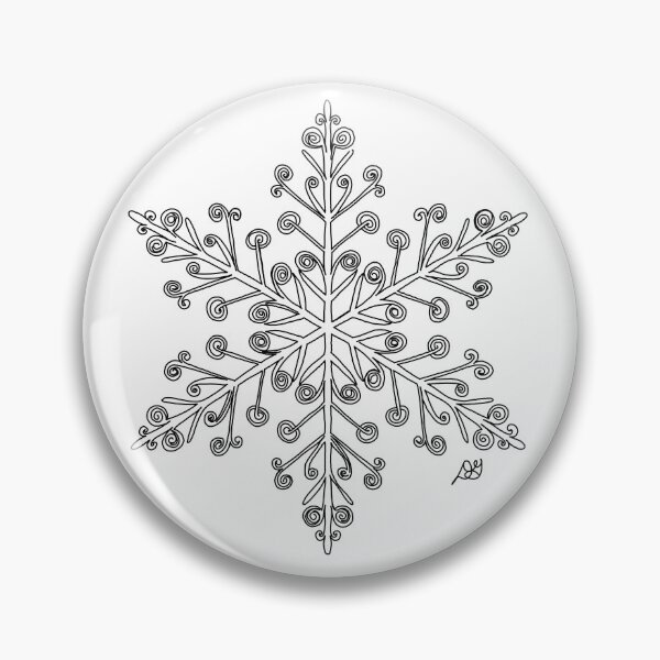 Item preview, Snowflake Winter Botanical Line Art designed and sold by Evil B Creative.