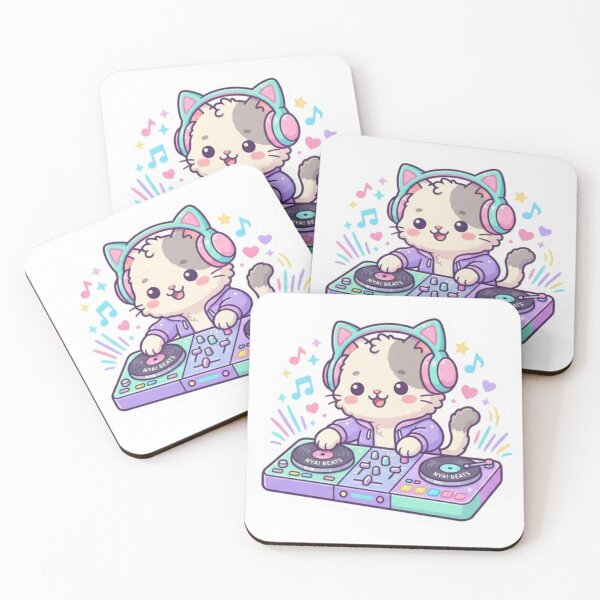 Item preview, Cute DJ Cat - Hobbies Collection Kawaii Music Cat designed and sold by PrintforDesign.