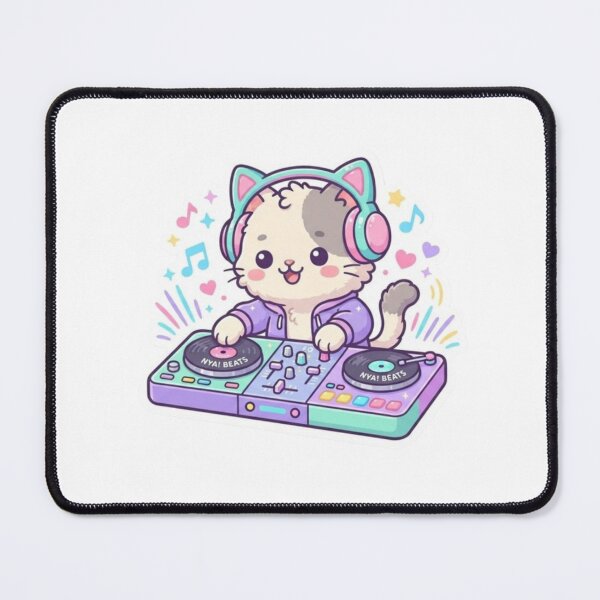 Item preview, Cute DJ Cat - Hobbies Collection Kawaii Music Cat designed and sold by PrintforDesign.