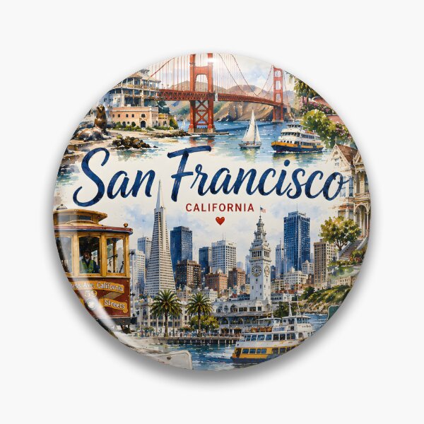 Item preview, San Francisco California Travel Pattern designed and sold by TinyWeird.