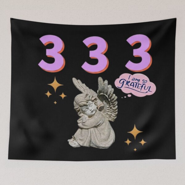 Item preview, 333 Angel Number Design | Aesthetic | Manifest | Manifestation | Grateful | Angels | Spiritual | Gratitude Journals | Pink |  tshirts, mugs, stickers, posters designed and sold by TeenLake.