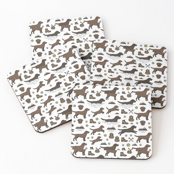 Item preview, Chocolate Labrador Hiking Adventure Pattern - Outdoor Dog Lover designed and sold by mood-draftsman.