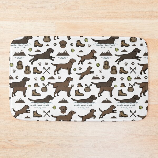 Item preview, Chocolate Labrador Hiking Adventure Pattern - Outdoor Dog Lover designed and sold by mood-draftsman.