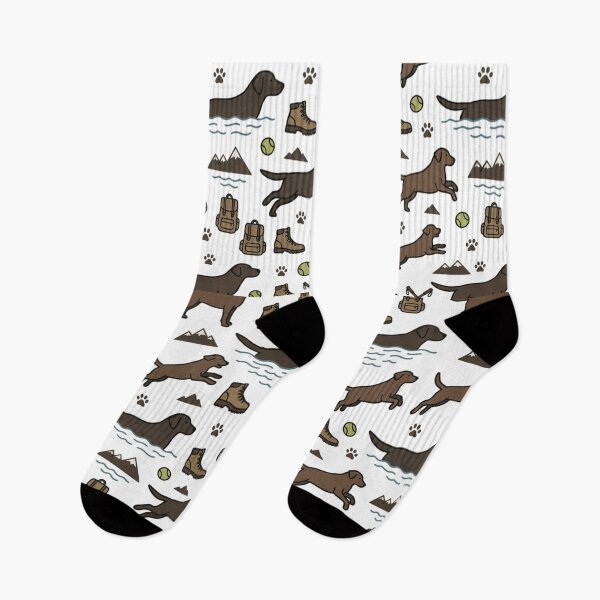 Item preview, Chocolate Labrador Hiking Adventure Pattern - Outdoor Dog Lover designed and sold by mood-draftsman.