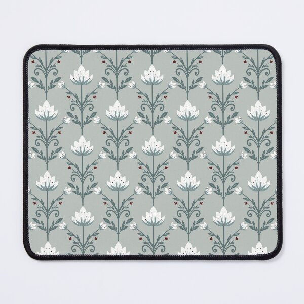 Item preview, Elegant Grey Botanical Floral Pattern  designed and sold by Rukhscreations.