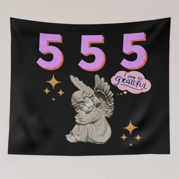 Item preview, 555 Angel Number Design | Aesthetic | Manifest | Manifestation | Grateful | Angels | Spiritual | Gratitude Journals | Pink |  tshirts, mugs, stickers, posters designed and sold by TeenLake.