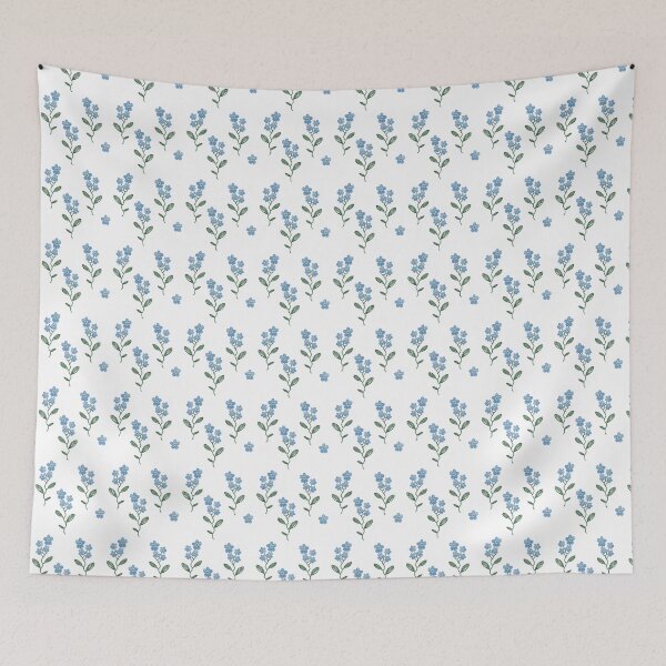 Item preview, Blue beaded floral designed and sold by ALNMD.
