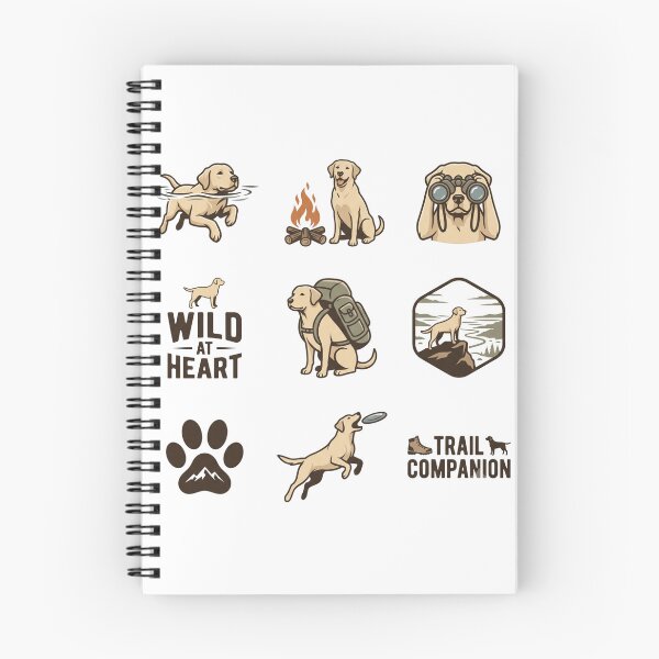 Item preview, Labrador Adventure Club 3x3 Hiking Camping Dog Sticker Sheet Aesthetic designed and sold by mood-draftsman.