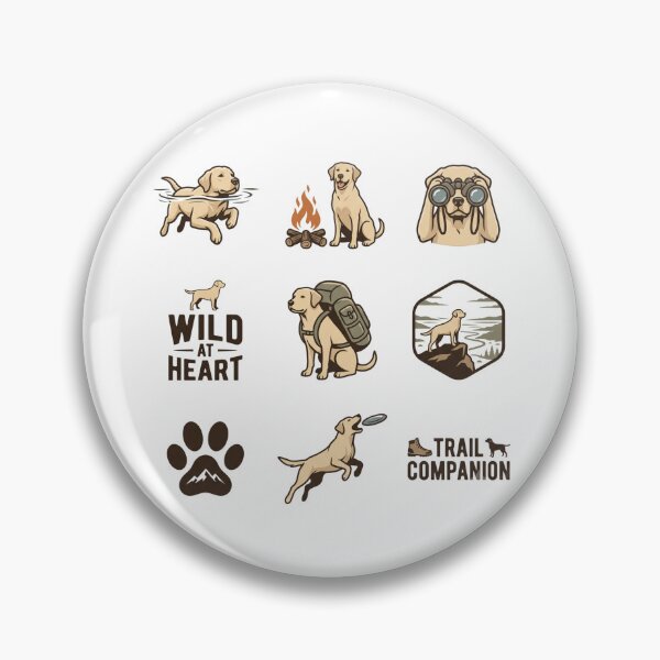 Item preview, Labrador Adventure Club 3x3 Hiking Camping Dog Sticker Sheet Aesthetic designed and sold by mood-draftsman.