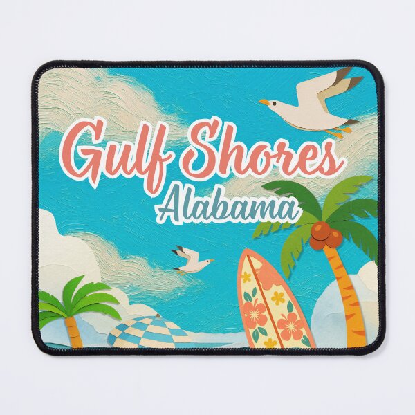 Item preview, Gulf Shores Alabama Retro Papercraft Beach Art | Vacation Souvenir designed and sold by DonnaRaine.