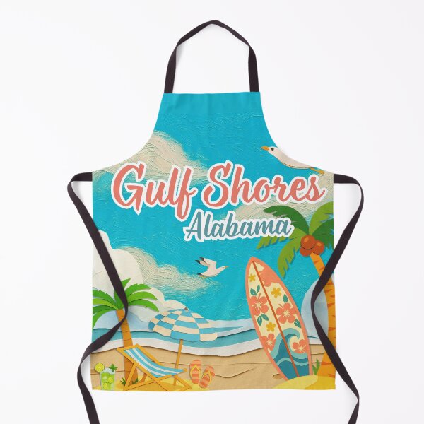 Item preview, Gulf Shores Alabama Retro Papercraft Beach Art | Vacation Souvenir designed and sold by DonnaRaine.