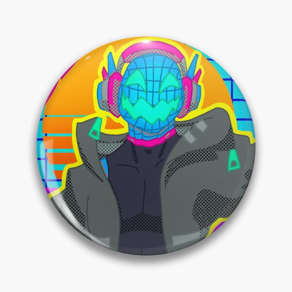 Artikelvorschau, Illustration eines Cyber-DJs entworfen und verkauft von NineRavensArt.