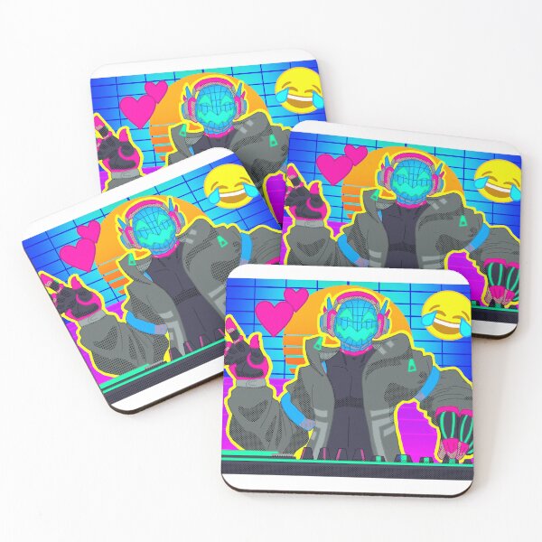 Item preview, cyber DJ illustration designed and sold by NineRavensArt.