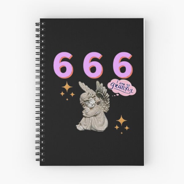 Item preview, 666 Angel Number Design | Aesthetic | Manifest | Manifestation | Grateful | Angels | Spiritual | Gratitude Journals | Pink |  tshirts, mugs, stickers, posters designed and sold by TeenLake.