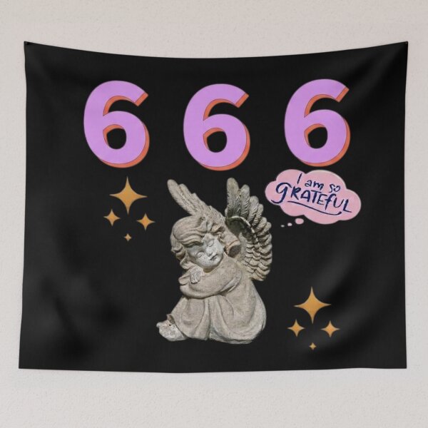 Item preview, 666 Angel Number Design | Aesthetic | Manifest | Manifestation | Grateful | Angels | Spiritual | Gratitude Journals | Pink |  tshirts, mugs, stickers, posters designed and sold by TeenLake.