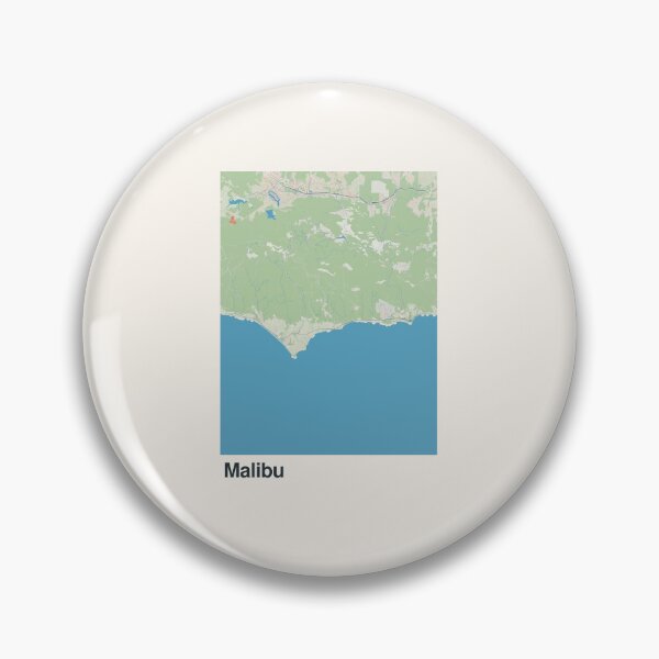 Artikelvorschau, Minimalistische Kartenkunst aus Malibu entworfen und verkauft von MapsNerd.