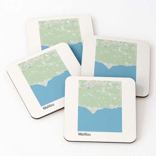 Item preview, Malibu Minimalistic Map Art designed and sold by MapsNerd.
