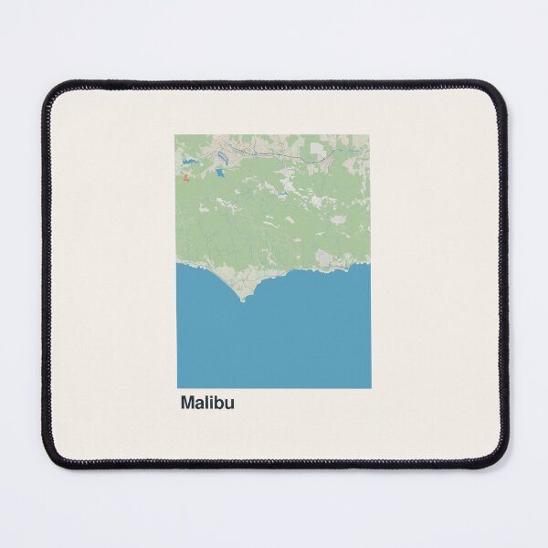 Item preview, Malibu Minimalistic Map Art designed and sold by MapsNerd.
