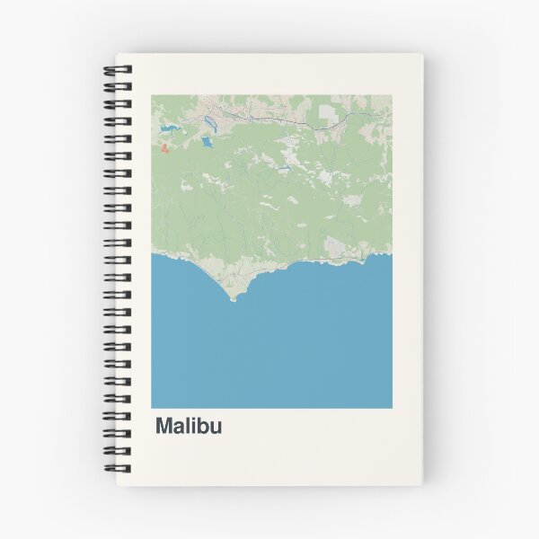 Item preview, Malibu Minimalistic Map Art designed and sold by MapsNerd.