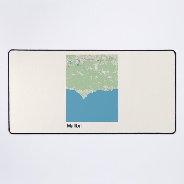 Item preview, Malibu Minimalistic Map Art designed and sold by MapsNerd.