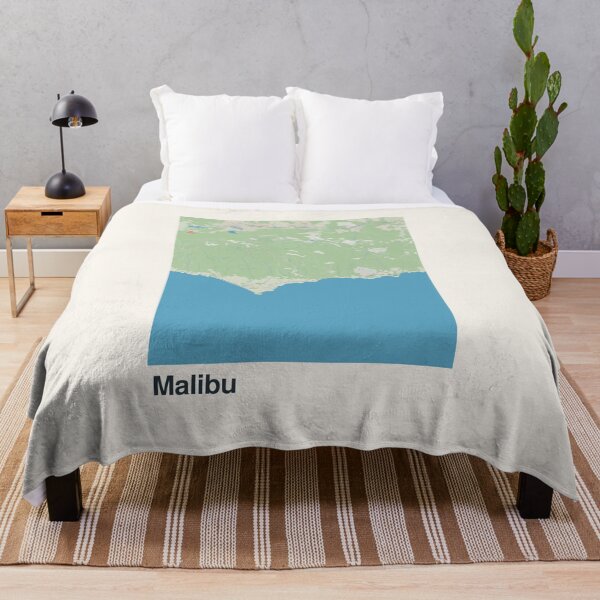 Item preview, Malibu Minimalistic Map Art designed and sold by MapsNerd.