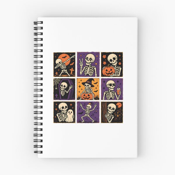 Item preview, Funny Skeleton Grid Retro Halloween Vintage Spooky Season Design designed and sold by MAPDDesigns.