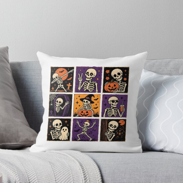 Item preview, Funny Skeleton Grid Retro Halloween Vintage Spooky Season Design designed and sold by MAPDDesigns.