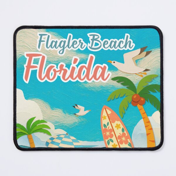 Item preview, Flagler Beach Florida Retro Papercraft Beach Art | Vacation Souvenir designed and sold by DonnaRaine.