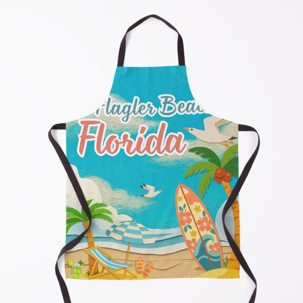 Item preview, Flagler Beach Florida Retro Papercraft Beach Art | Vacation Souvenir designed and sold by DonnaRaine.