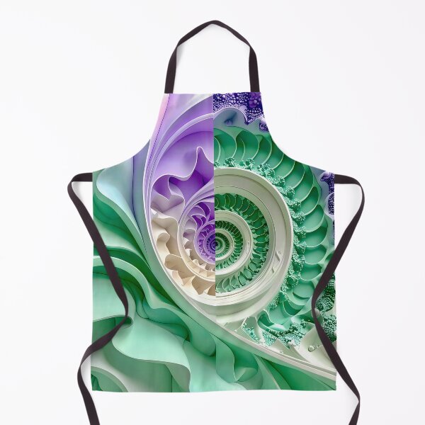 Item preview, Mint Green and Violet Geometric Spiral designed and sold by Vicky Brago-Mitchell®.