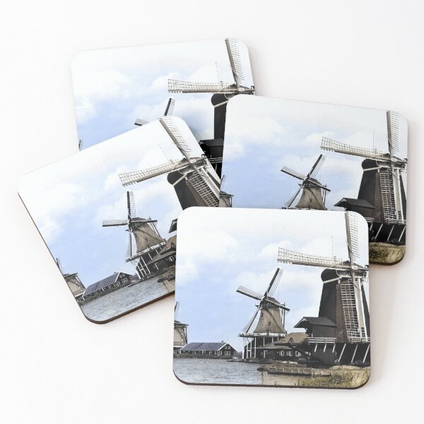 Item preview, Colorized Zaanse Schans Holland Windmills designed and sold by JerryFrank.