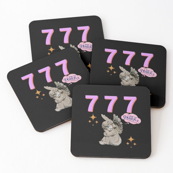 Item preview, 777 Angel Number Design | Aesthetic | Manifest | Manifestation | Grateful | Angels | Spiritual | Gratitude Journals | Pink |  tshirts, mugs, stickers, posters designed and sold by TeenLake.