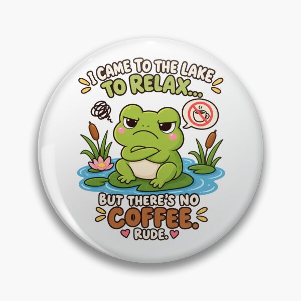 Item preview, Grumpy Frog Coffee Lover – Funny Lake Life Kawaii Cute Design designed and sold by JrNergal.