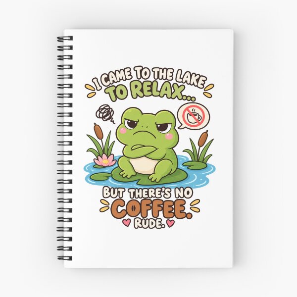 Item preview, Grumpy Frog Coffee Lover – Funny Lake Life Kawaii Cute Design designed and sold by JrNergal.