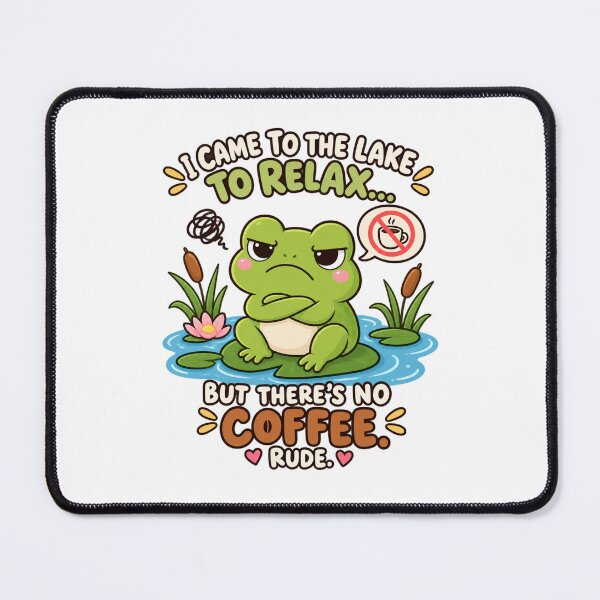 Item preview, Grumpy Frog Coffee Lover – Funny Lake Life Kawaii Cute Design designed and sold by JrNergal.