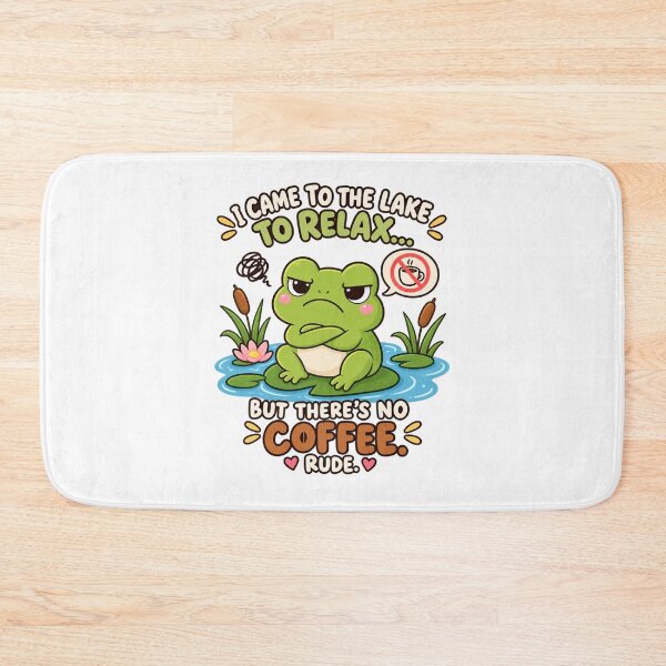 Item preview, Grumpy Frog Coffee Lover – Funny Lake Life Kawaii Cute Design designed and sold by JrNergal.