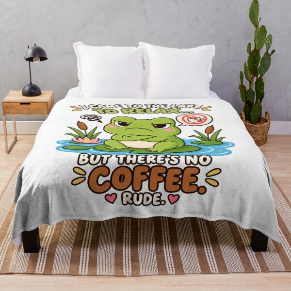 Item preview, Grumpy Frog Coffee Lover – Funny Lake Life Kawaii Cute Design designed and sold by JrNergal.
