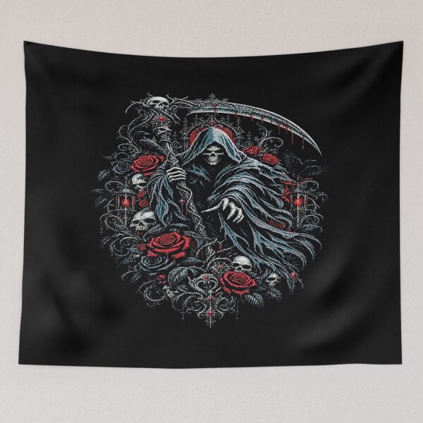 Item preview, Grim Reaper Black Roses Gothic designed and sold by TheInkRaven.
