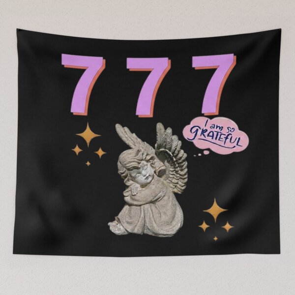 Item preview, 777 Angel Number Design | Aesthetic | Manifest | Manifestation | Grateful | Angels | Spiritual | Gratitude Journals | Pink |  tshirts, mugs, stickers, posters designed and sold by TeenLake.
