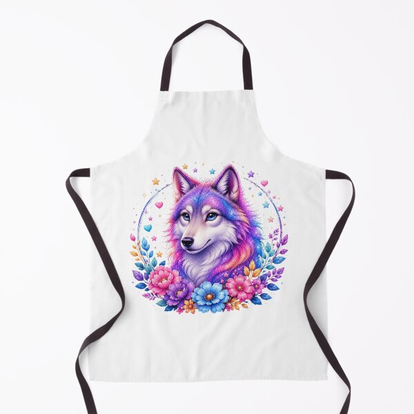 Item preview, Mystical Rainbow Wolf with Flowers designed and sold by MySthore.