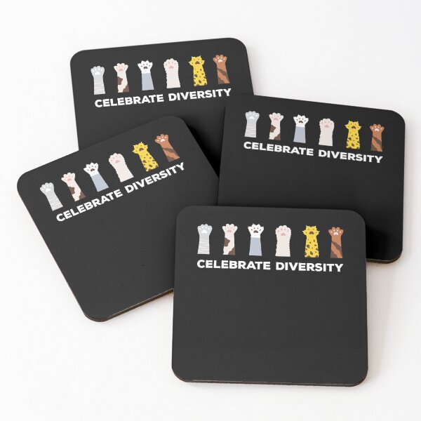 Item preview, Celebrate Diversity Cat Paws Diversity Cats Cat Lover designed and sold by Lenny Stahl.