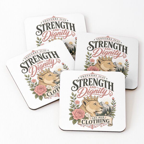 Item preview, Strength and Dignity Proverbs 31:25 Christian Women Lioness Faith designed and sold by iratuslol.